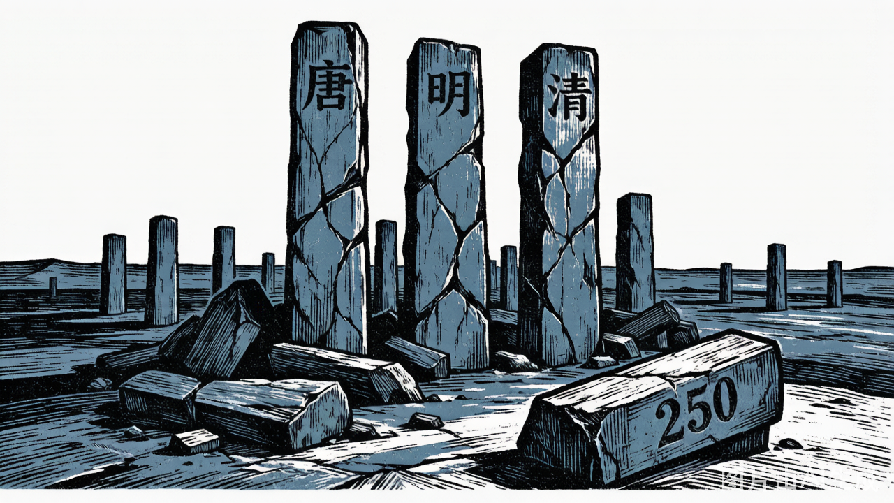 王朝石柱与250年刻度